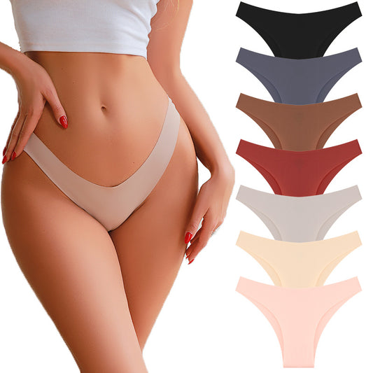 Low Waist Panties Plus Size Seamless Ice Silk Panty Sexy Girl Underwear  Breathable Brazilian Pants