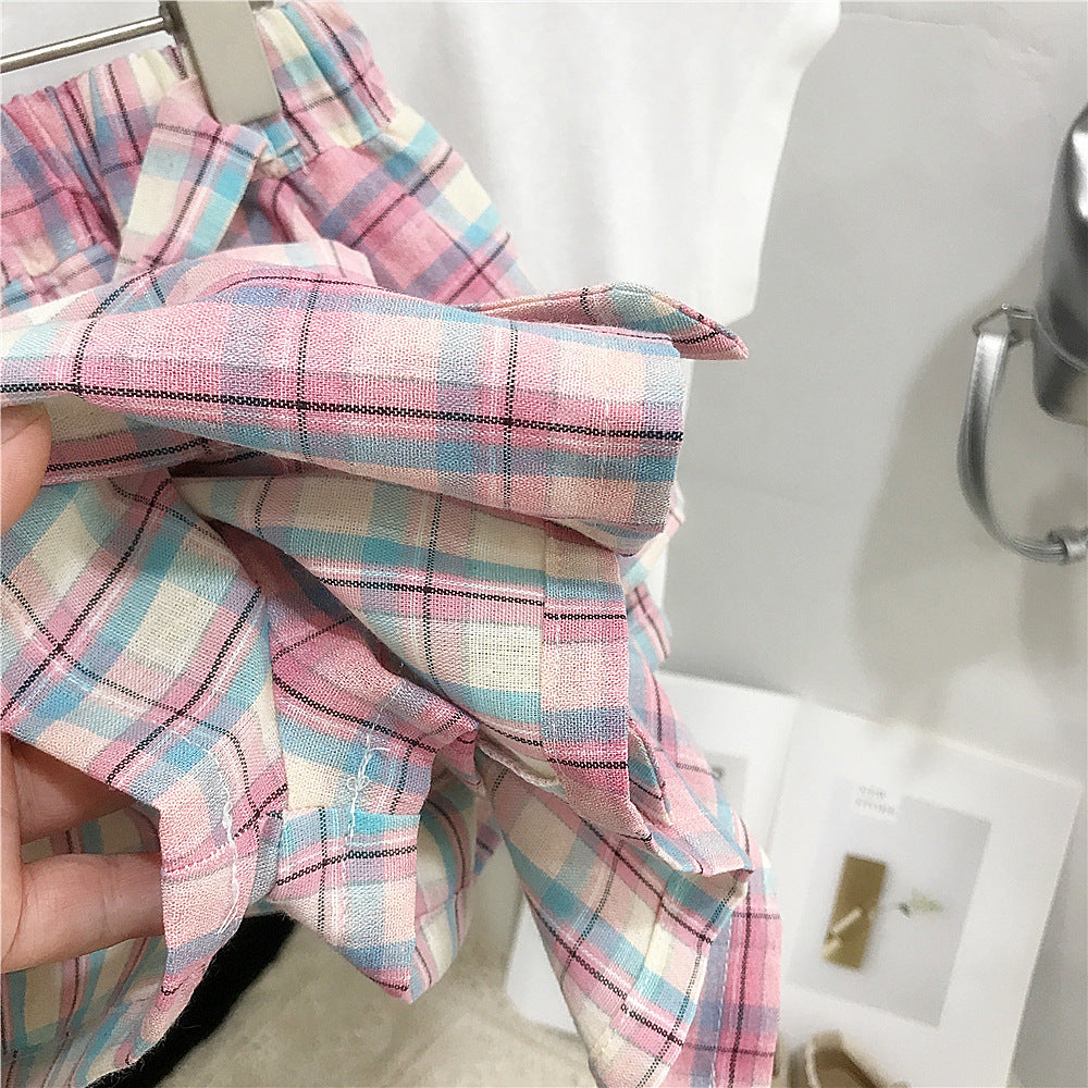 Girls Cotton Short-Skirt Set – Soft Summer Outfit (9-10Y)