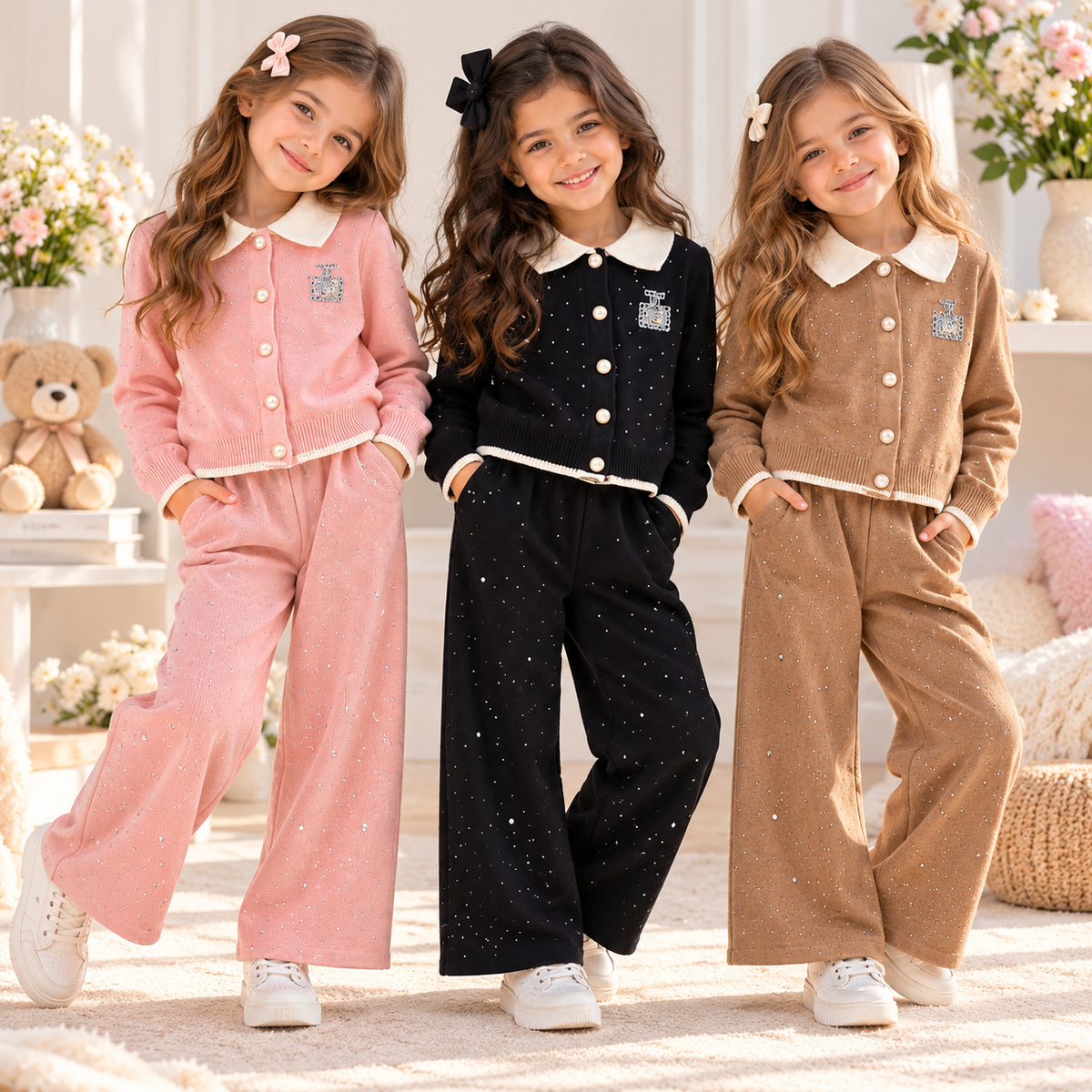 Girls' Sparkling Knit 2-Piece Set / 3–12Y