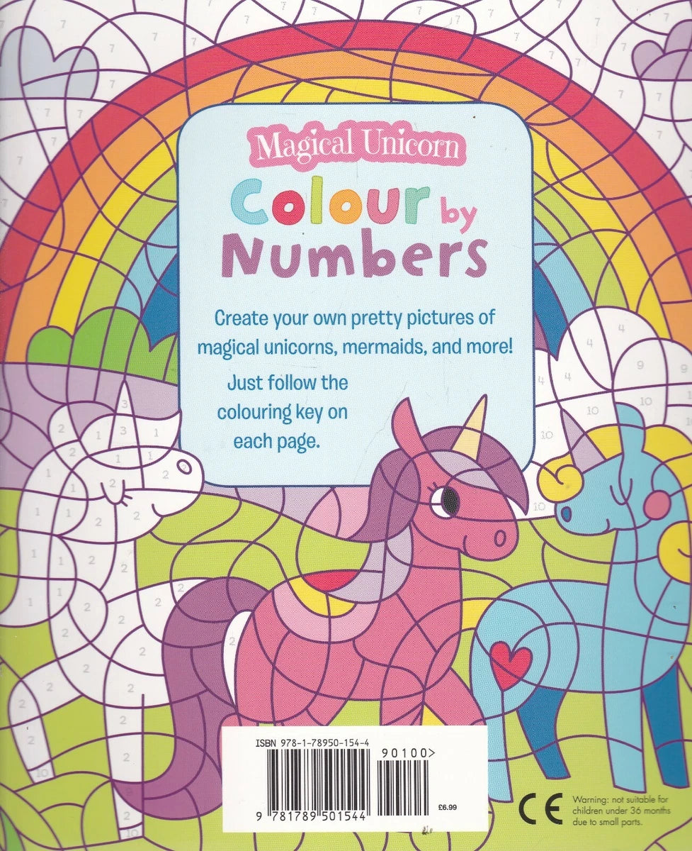 Magical Unicorn Colour by Numbers Activity Book – 96 Pages | Ages 4+