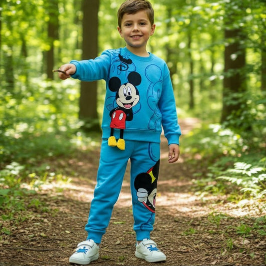Cotton 100% Mickey Mouse Outfit Size 4-8y
