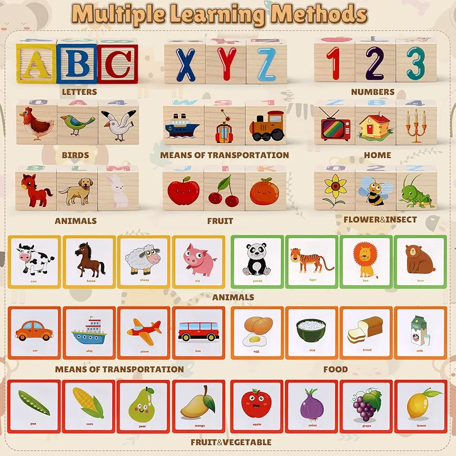 Matching Letter Game Alphabet Puzzle Reading Spelling | Early Learning Toy | 3+