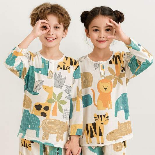 Pyjama Light  Long Sleeve Animal Design 8y