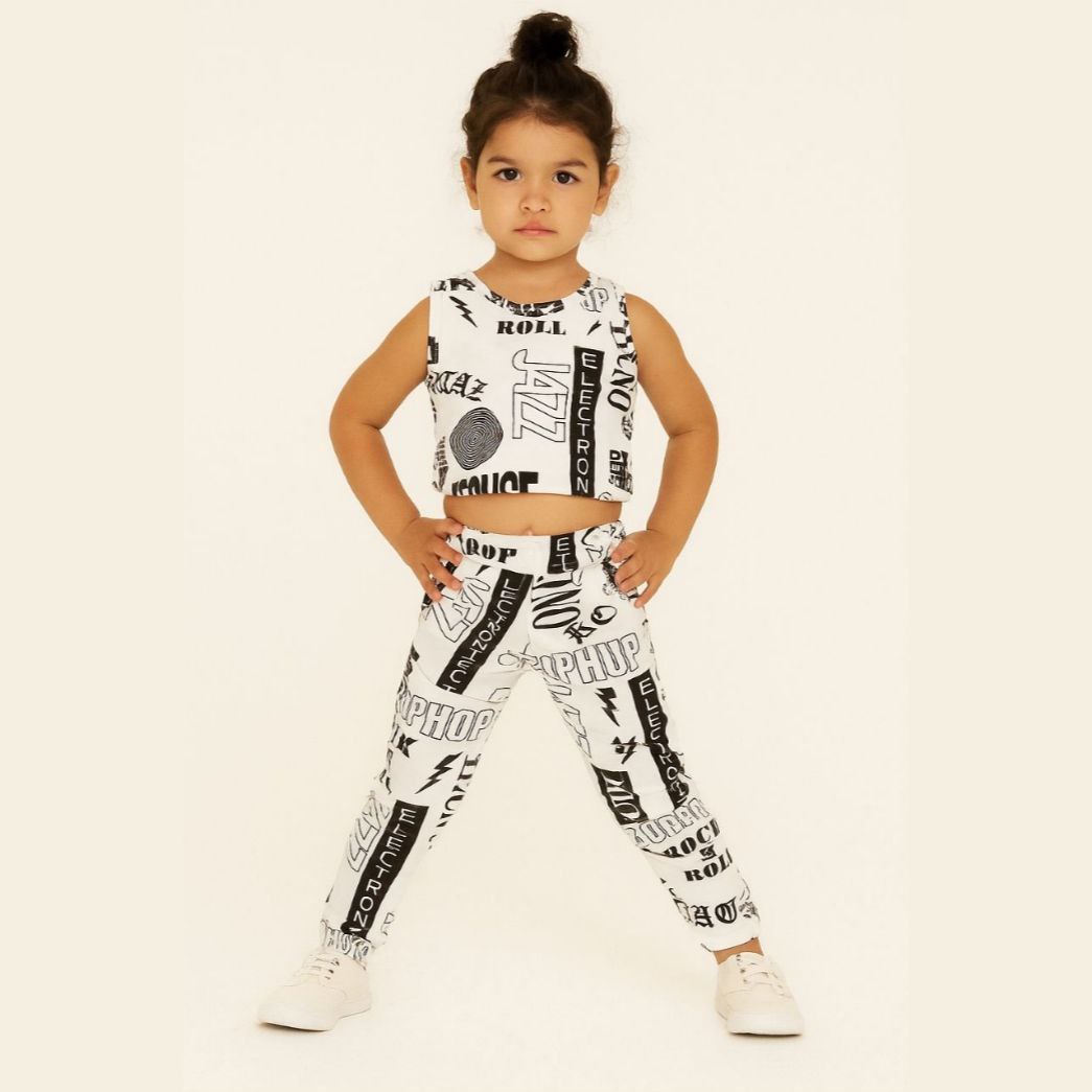 Outfit For Girls Music Design  Size 4-8y