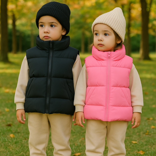 Vest for Kids Pink And Black Colors Size 2-10y