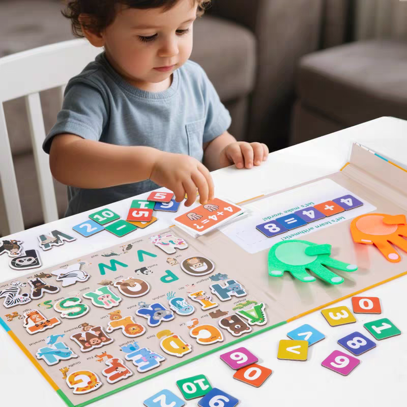 Magnetic Alphabet & Math Learning Book – 53PCS Educational Set