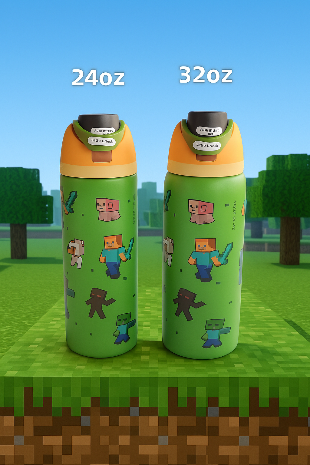 Owala Bottle Stainless Steel Free Sip Leak-proof Minecraft 710-950ml