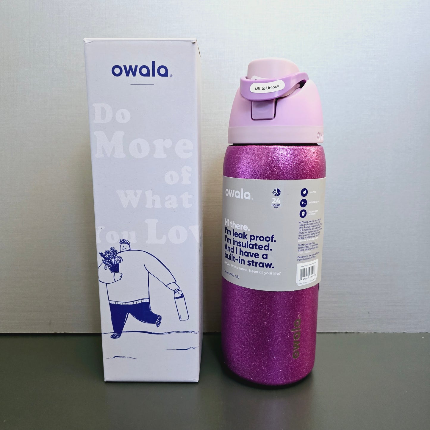 Owala FreeSip Stainless  Steel Water Bottle with Straw for Sports, Travel, and School BPA-Free 710-945ml