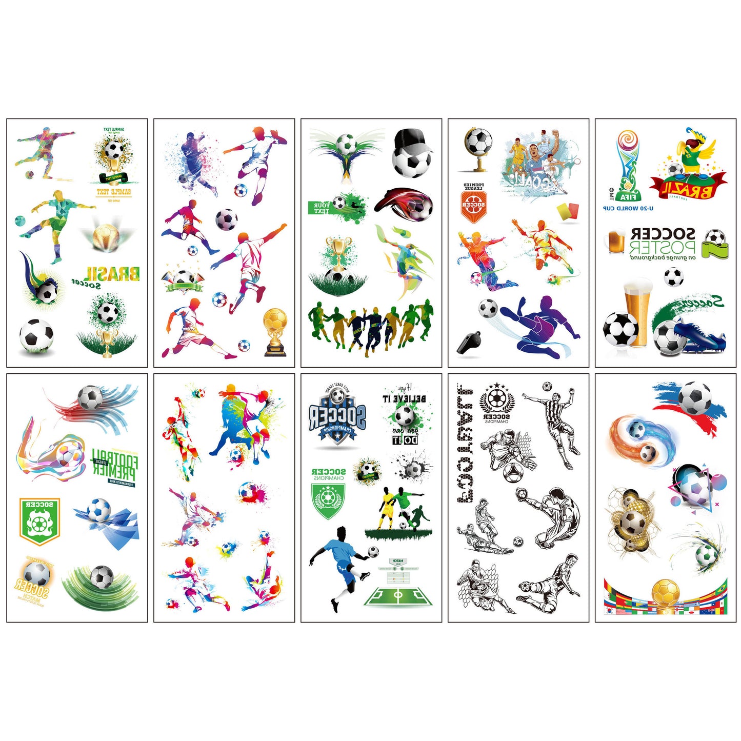 Tattoo Removable Stickers Temporary Designs For Kids - 10 Pcs Pack