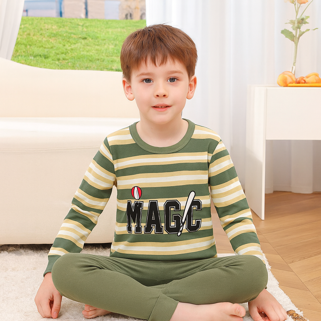 Pyjama Coton 100% Stripped Design | 8-14y