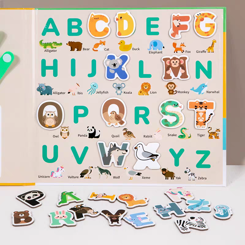 Magnetic Alphabet & Math Learning Book – 53PCS Educational Set