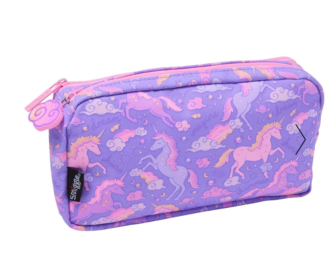 Smiggle Pencil Case Double Zip Unicorn Design
