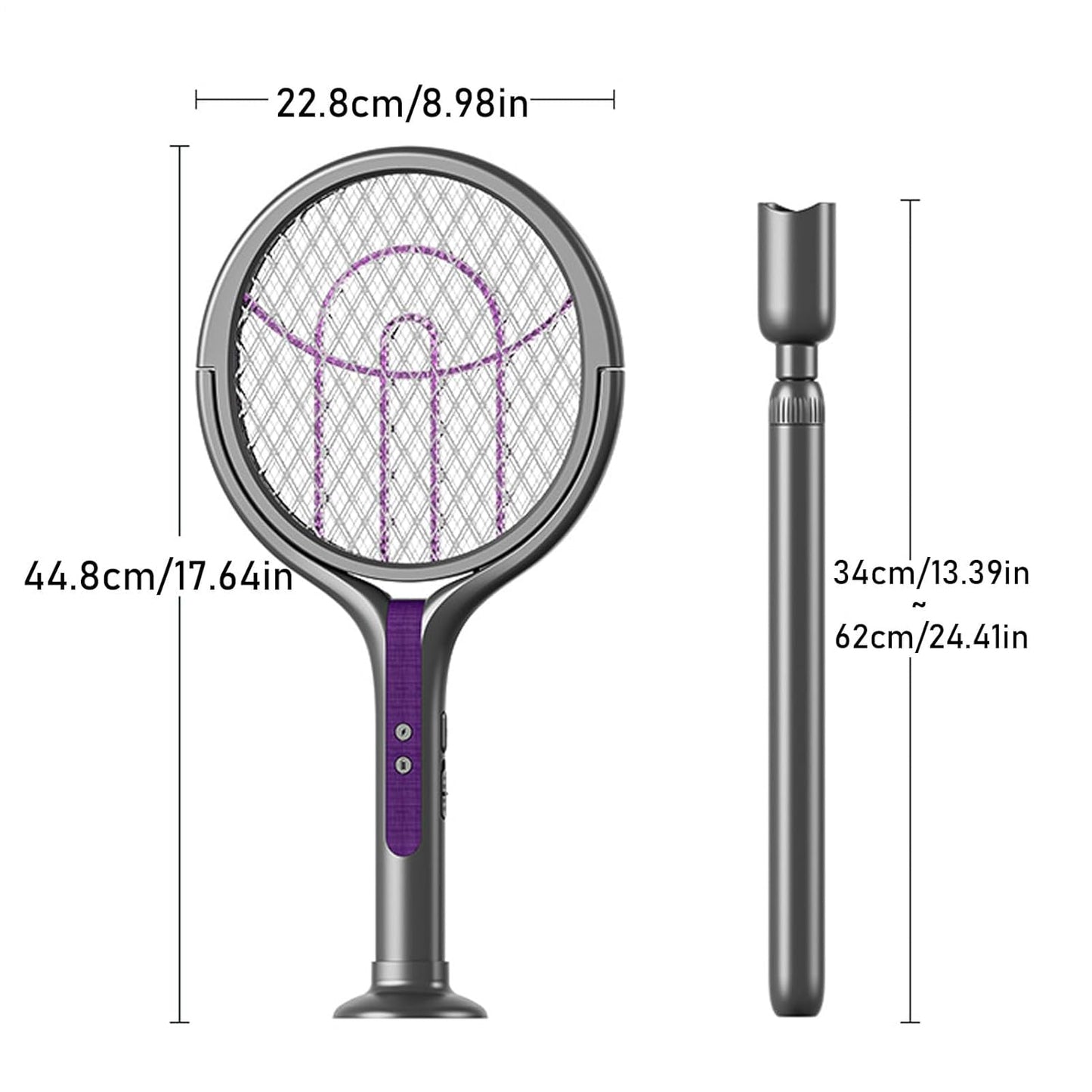 Electric Fly Swatter | 2800V Electric Fly Catcher Racket,USB