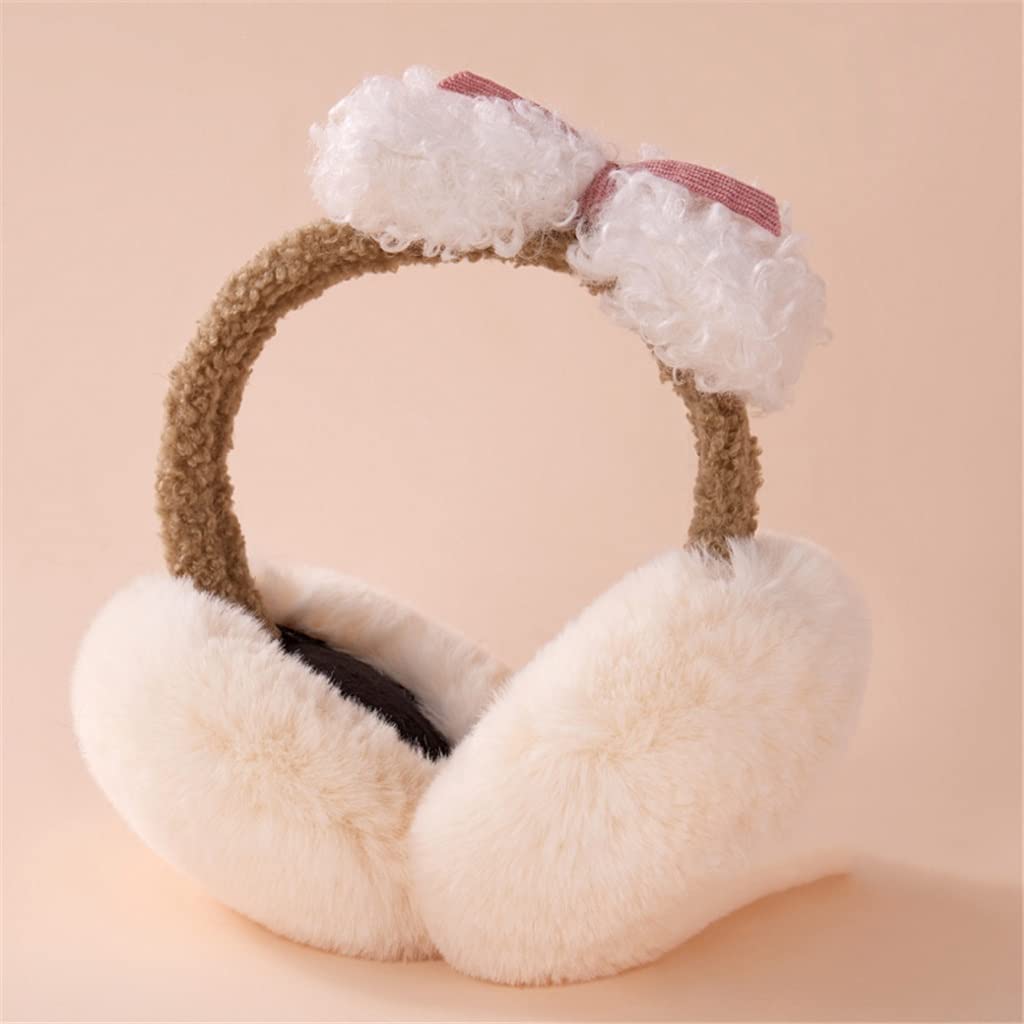 Plush bow winter earmuffs
