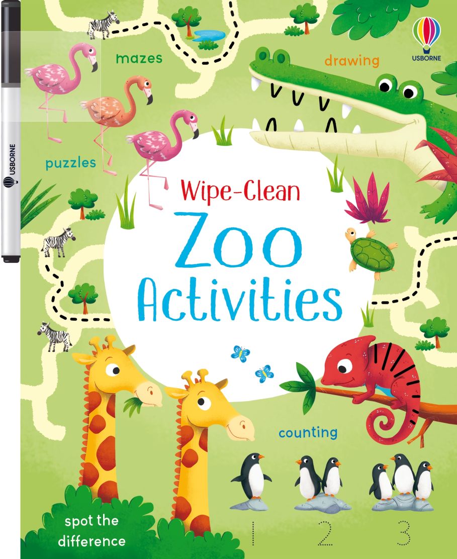 Usborne Wipe-Clean Books For Kids | Soft Cover | 3+