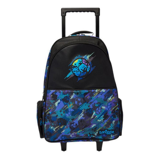 Smiggle Backpack | Light Up Wheels | Blue Football