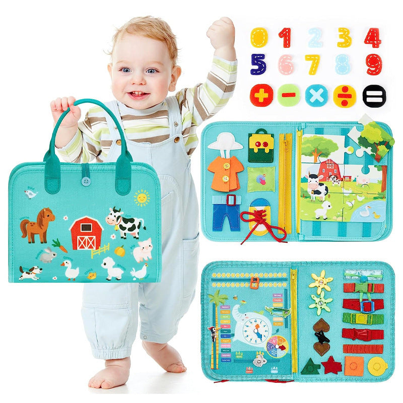 Toddler Busy Board Sensory Preschool Educational Toy For Kids