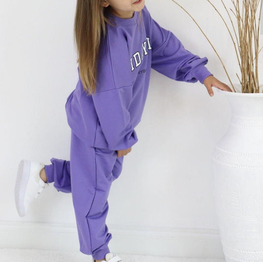 Purple Cotton 100% Outfit Long Sleeve