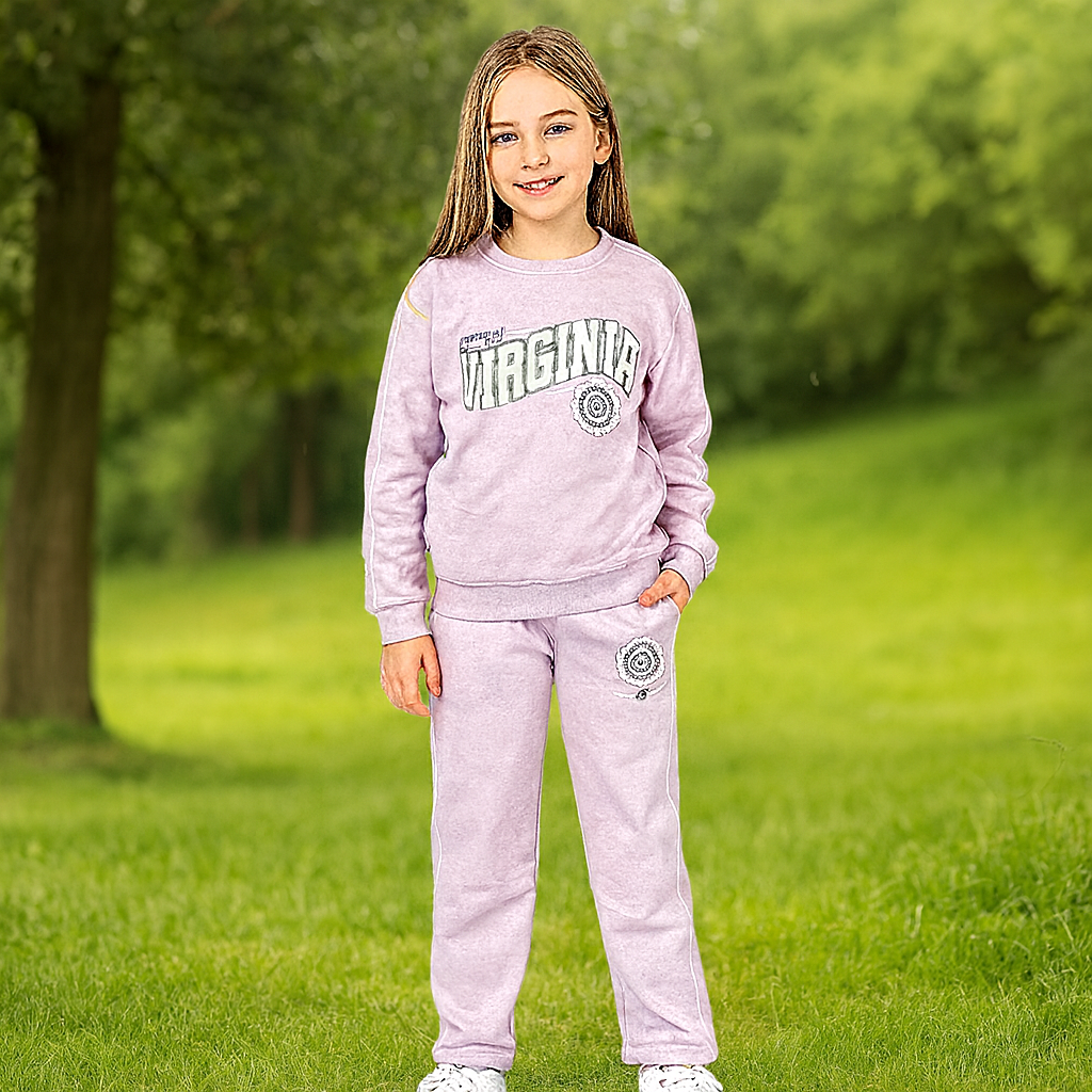 WarmOutfit With Fleece Light Purple Size 10y