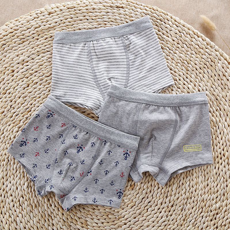 Boys Cotton Underwear 3-12Y - Grey | Anchors | Build Your Own Set
