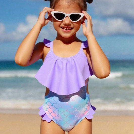 Swimwear For Girls Mermaid Design One Piece | Size 1-8y