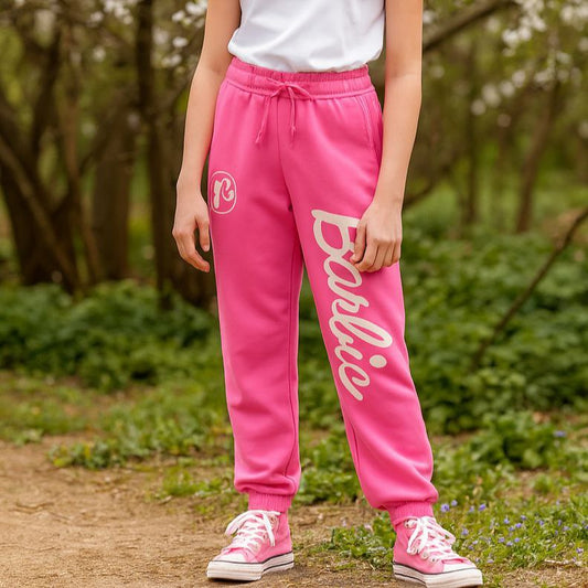 Pants With Light Fleece Fleece For Girls Barbie Design Size S-L