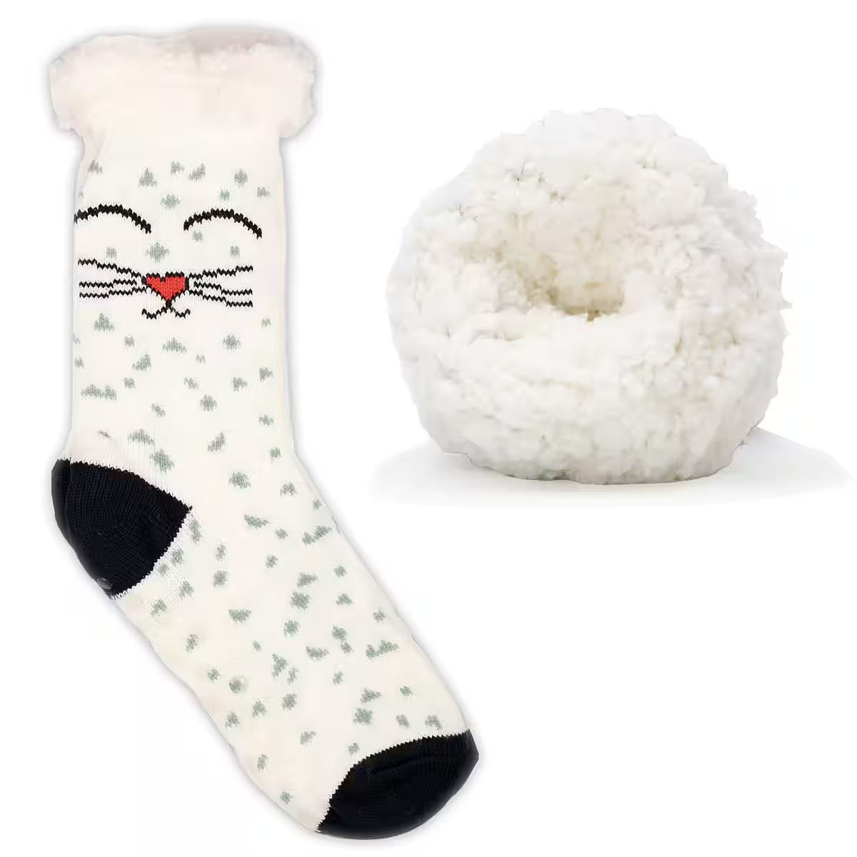 Very Warm Plush Fleece Anti-Slip  Long Socks CUTE Animal Design Size 36-41