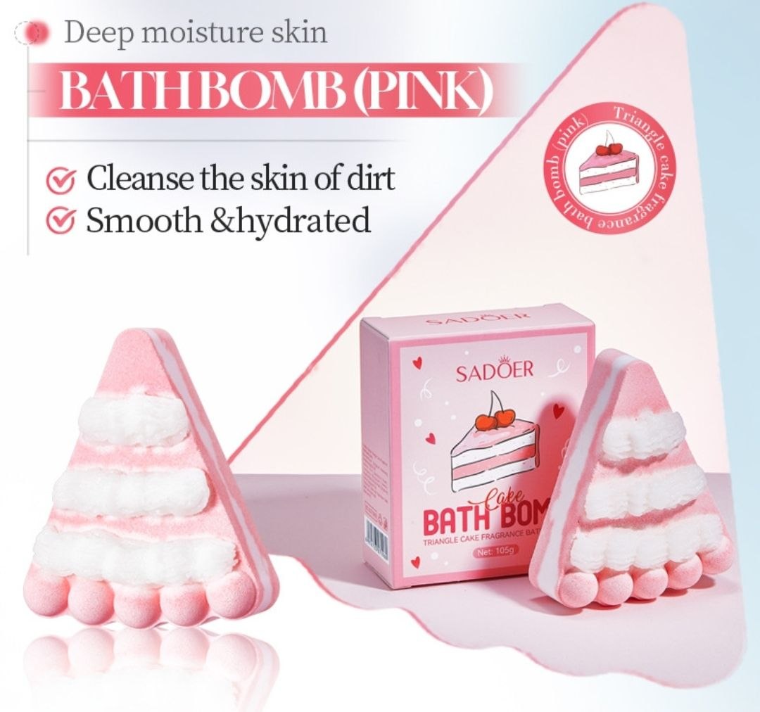 Cake Bath Bombs Gift Set – Sweet Scented Fizzy Bombs | Relaxing Spa Experience (2 Pcs)