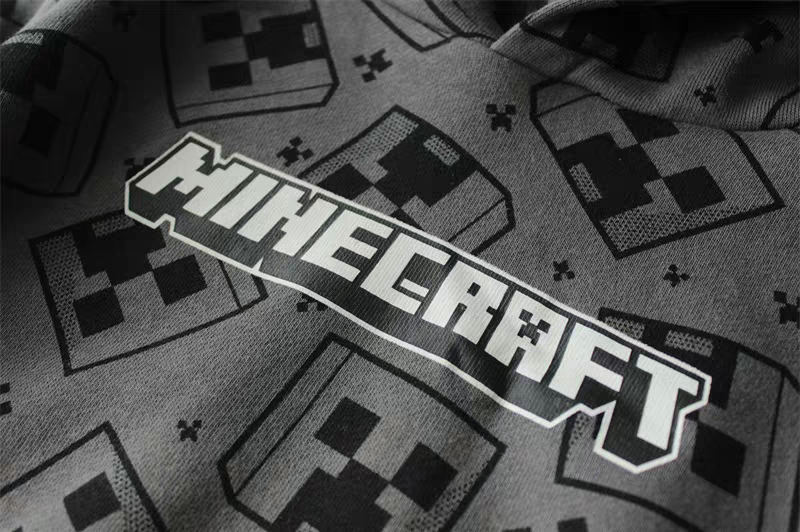 Light Hoodie With Fleece Minecraft Design Size 6-7y