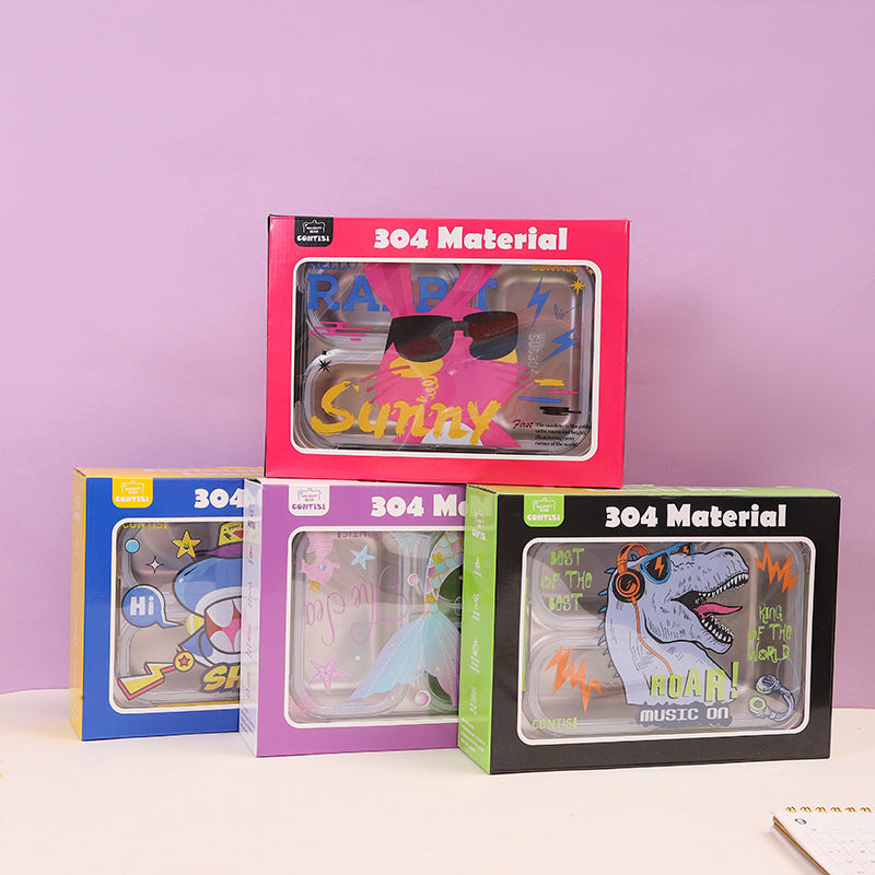 Lunch Box Stainless- Cartoon Design