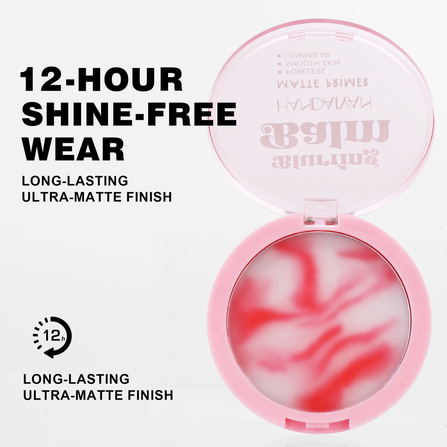 Blurring Balm Matte Primer Makeup Setting Cream With Powder Puff HANDAIYAN Waterproof Oil Control Hides Pores and Doesn't Remove Makeup