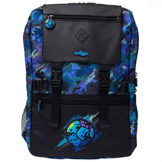 Smiggle Backpack Blue Football  | (Gr1-Gr6) | 45cm