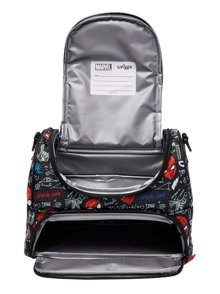 Smiggle Lunch Bag With Shoulder Straps Marvel Spiderman Design 24.5×16.5×15cm