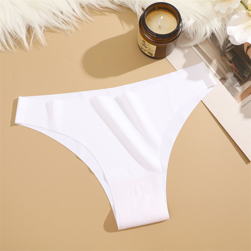 Low Waist Panties Plus Size Seamless Ice Silk Panty Sexy Girl Underwear  Breathable Brazilian Pants