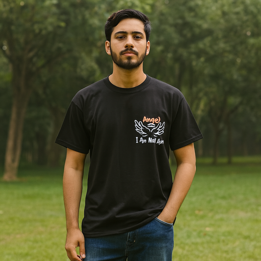 Black Tshirt Art Design Size Large