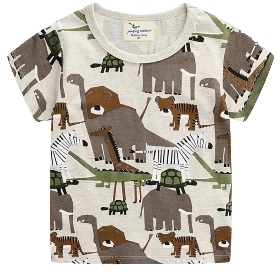 Nice Cotton T-shirt For Boy Animal Design Size 3y