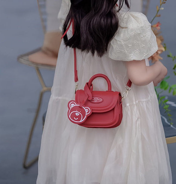 Cute Bear Mini Crossbody Bag for Girls – 4 Colors Available