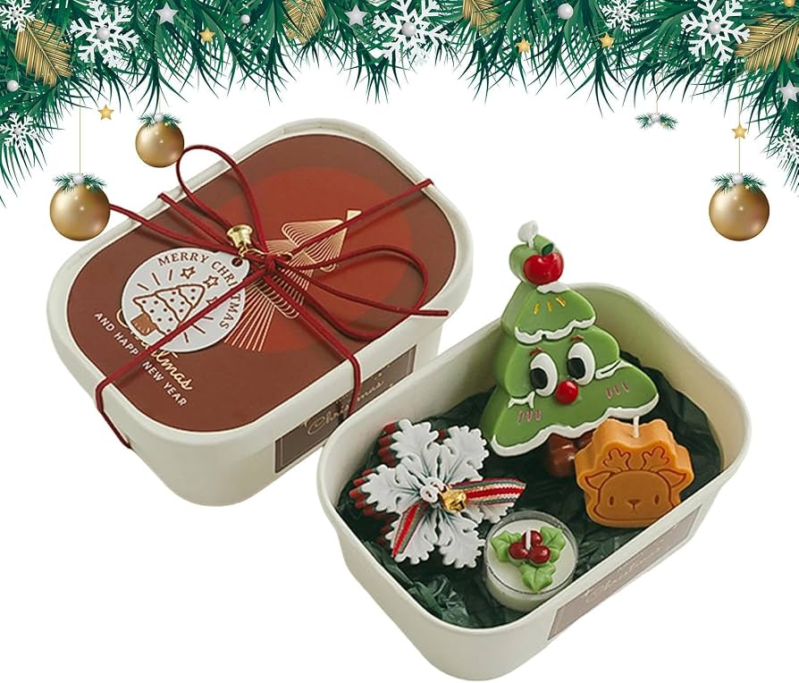 Christmas Scented Candle Gift Set | Red & Green