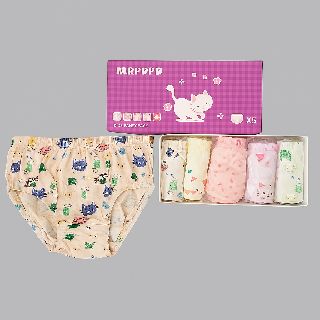 Girls Underwear Cotton 100% 5 pcs