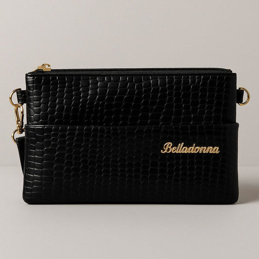 Women Handbag Crocodile Pattern Shoulder Bag With Strap