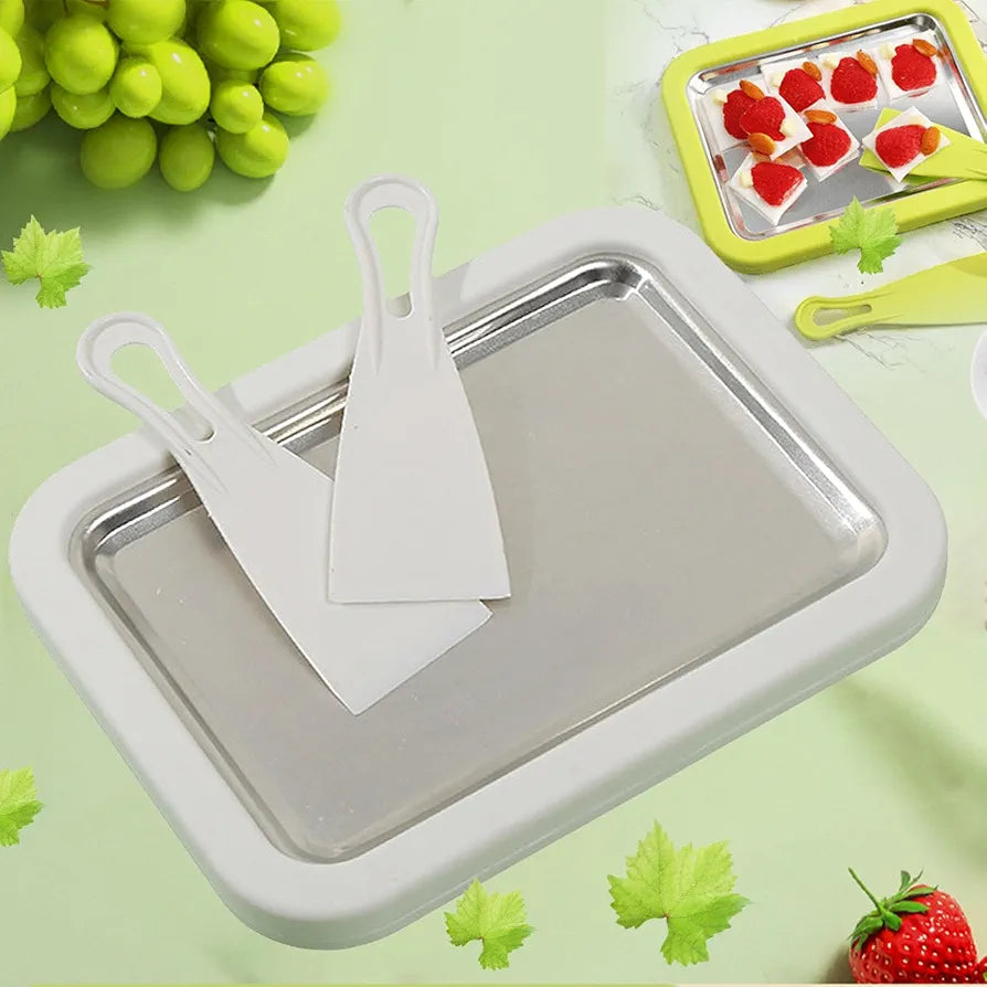 Home made Ice Cream Tray Ice Cream Maker + GIFT 2 Ice Cream Cup With 2 Spoon