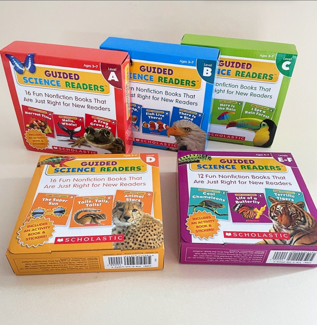 Guided Science Readers | 16 Fun Nonfiction Books | Level A-F | 3+