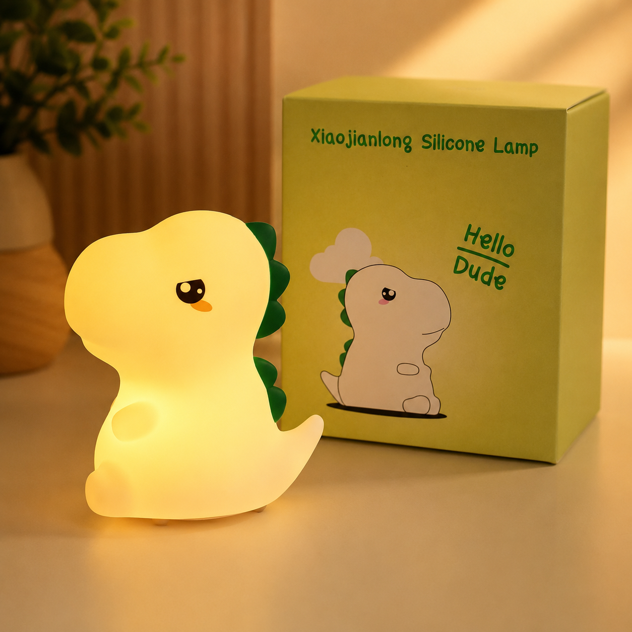 Dinosaur Silicone Color-Changing Night Light | Usb Rechargeable | 3+
