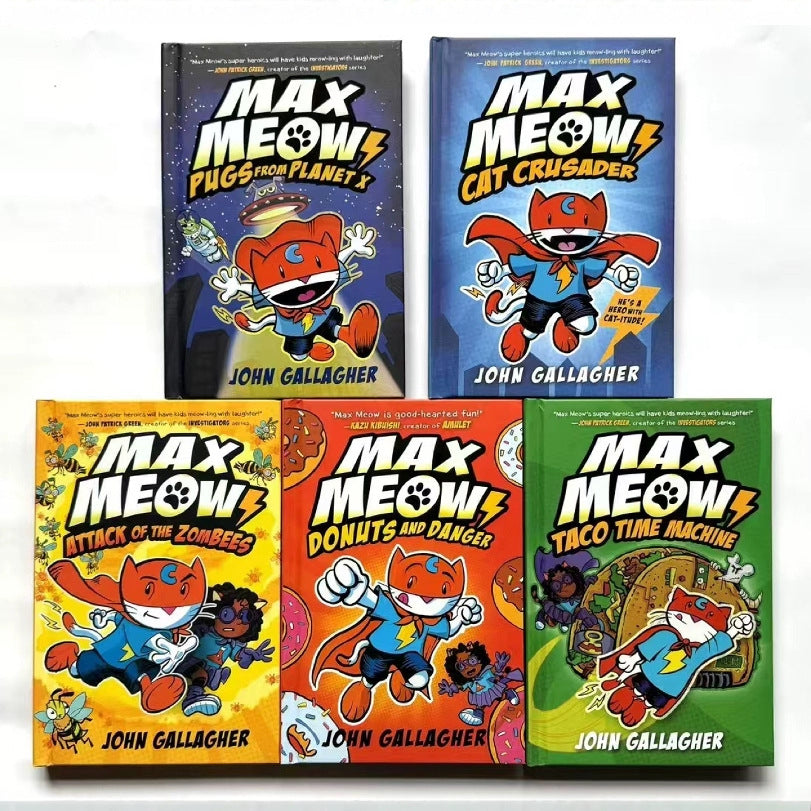 Max Meow By John Gallagher 5 Books Set Hard Cover