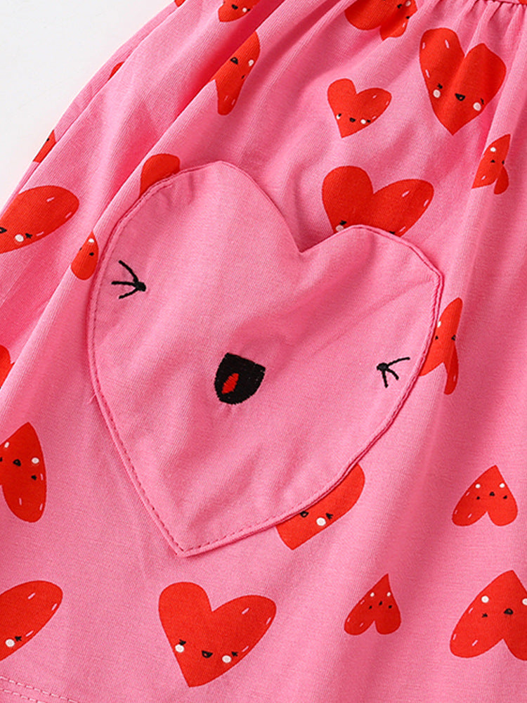 Girls Dress Heart - Soft Summer Wear(3-12y)