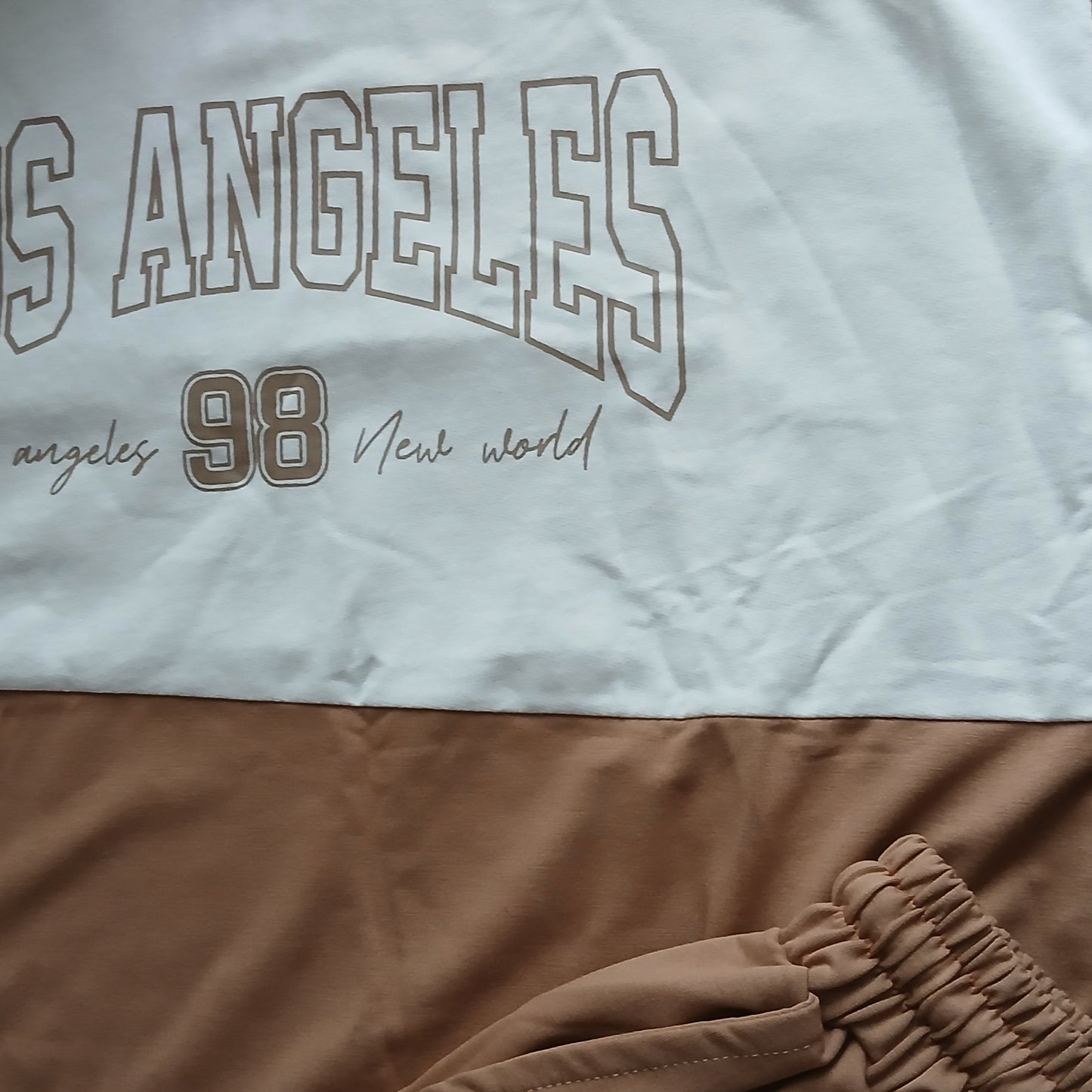 Sports Outfit Los Angeles Design Cappuccino Color Size Fits L