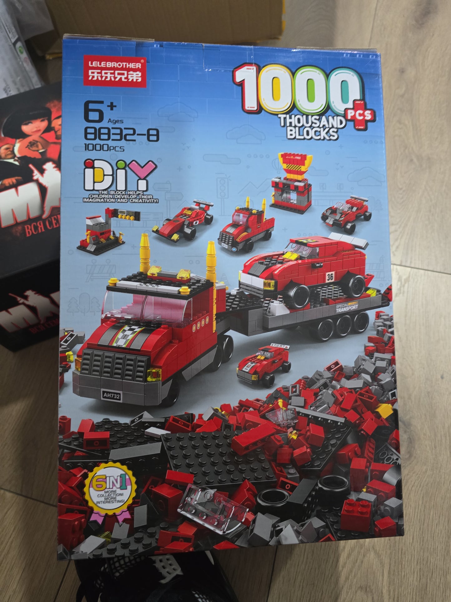 Truck & Racing Cars Building Blocks Set (6 in 1) |  1000pcs | 6+
