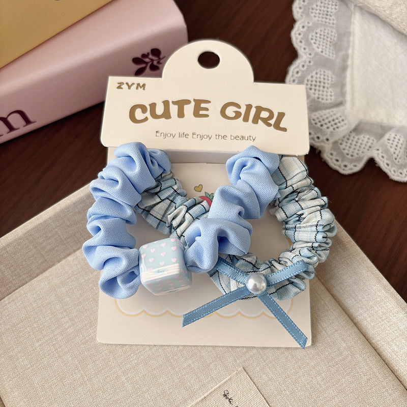 Cute Girl Plaid Scrunchie | 2pcs