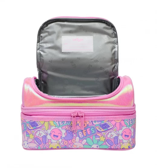 Smiggle Lunch bag - Pink Flower |  24.5×16.5×15cm