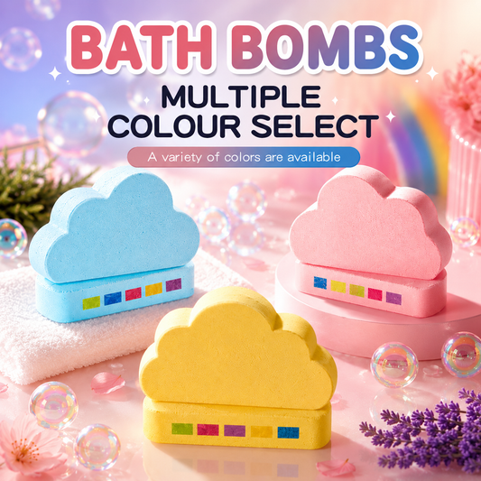 Cloud Bath Bombs Rainbow Foam | gentle cleansing , skin care and relaxation